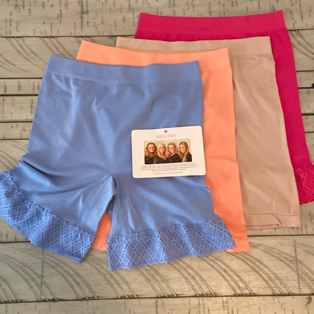 Breezies Comfort Breeze Set of 4 Seamless Long Leg Panty Brights Size S
